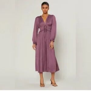 Current Air Long Sleeve Plum Dress
